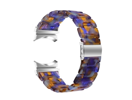 Correa de acero inoxidable con hebilla para Samsung Galaxy Watch 5 40mm/44mm/Watch 5 Pro 45mm - azul/amarillo