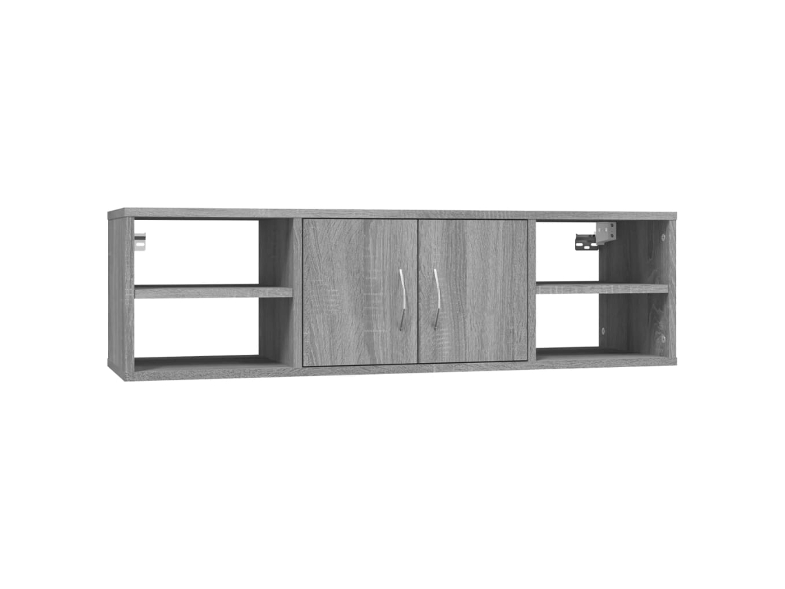 Maison Exclusive - Estantería De Pared Madera Contrachapada Gris 102x30x29 Cm