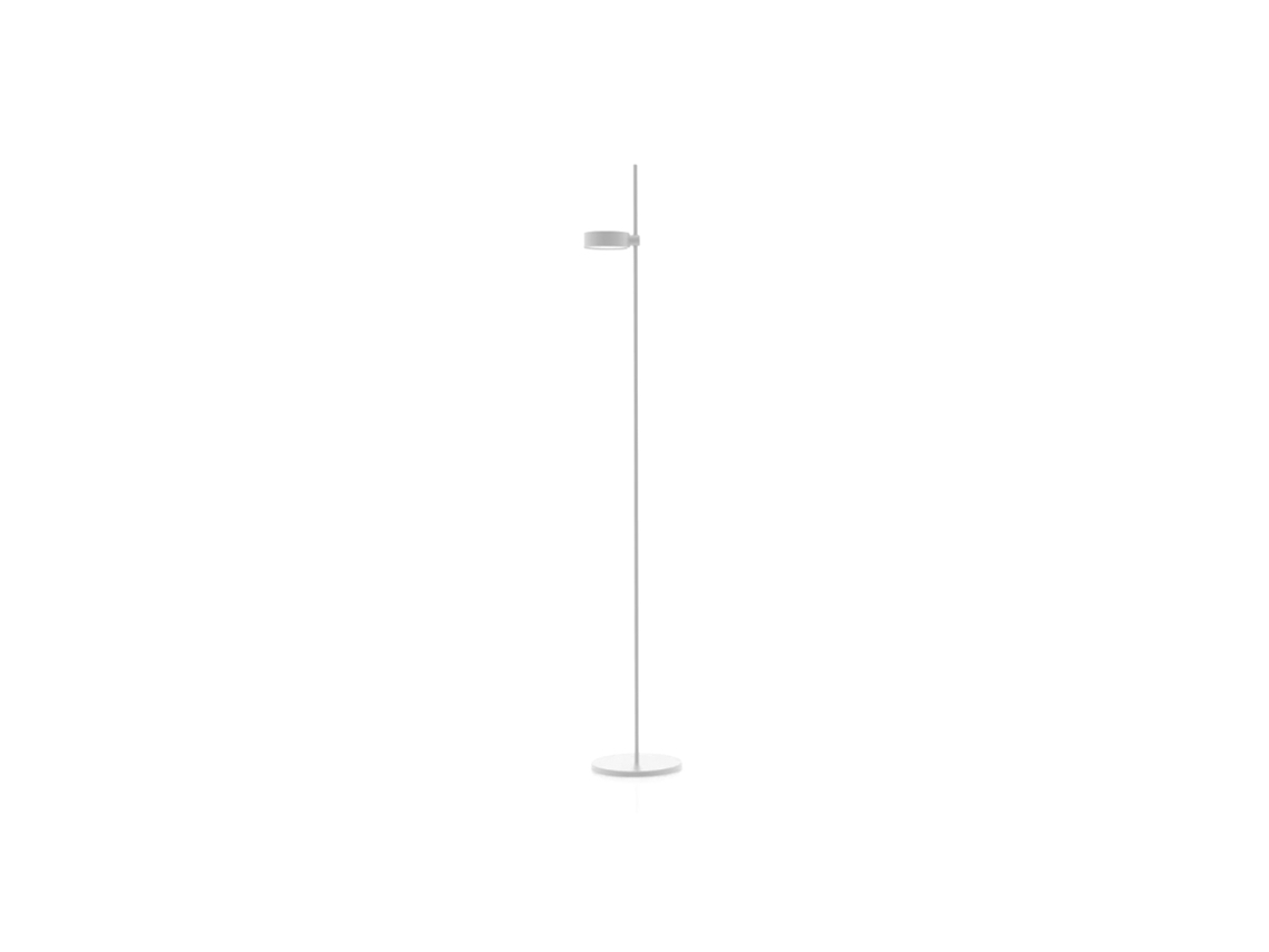 ZAFFERANO SUPER O Lámpara de pie LED recargable y regulable blanca con 2 módulos de luz