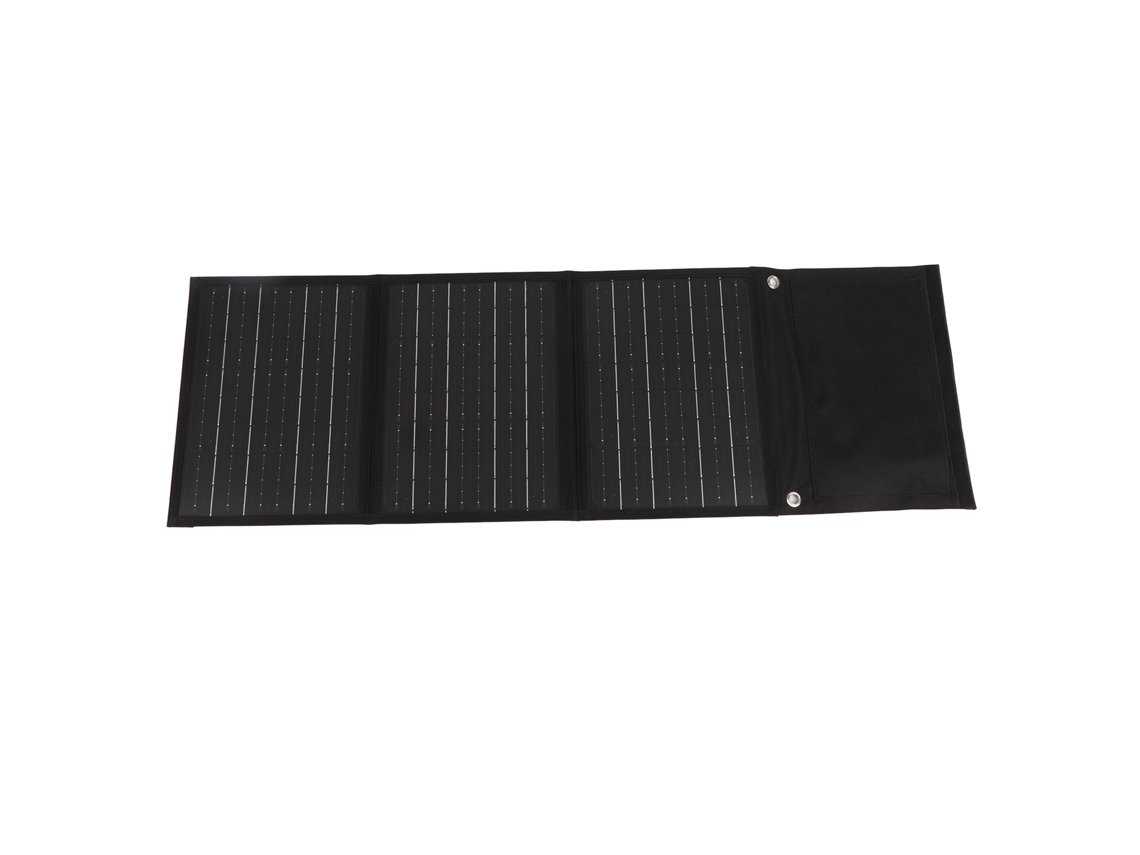 Panel solar portátil plegable de 28 W, resistente al agua.