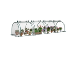 Estufa Para Jardim Estufa Pequena Para Cultivo De Plantas Com 4 Janelas 395x100x80 Cm Transparente E Verde