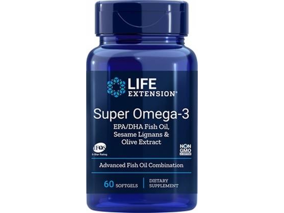 Té LIFE EXTENSION Super Omega Extrato De Gergelim E Azeitona (60 pérolas)