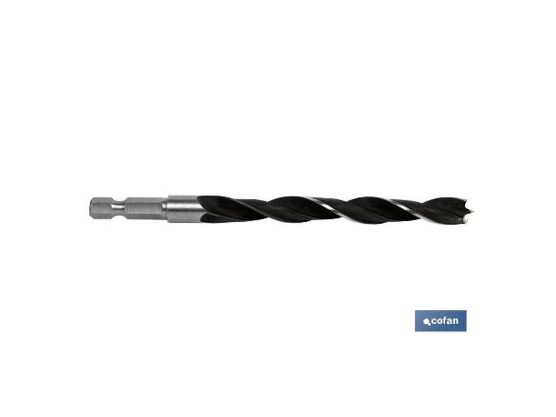 Broca para madera mango hex. 1/4 7 mm
