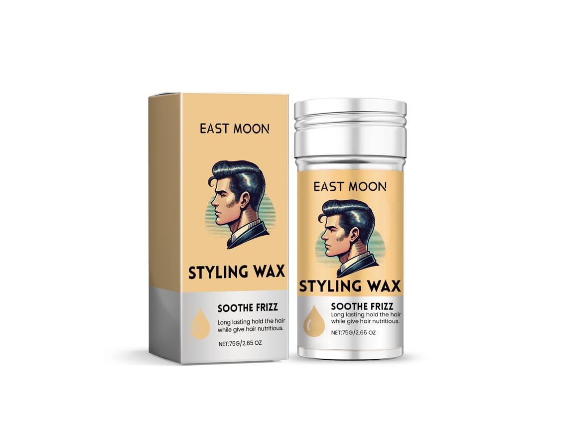 Barra de cera para el cabello, fijación fuerte, brillo natural.
