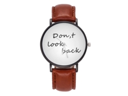 Reloj De Pulsera Zhoulianfa De Cuero Pu Con Esfera Redonda Para Hombre Y Mujer Café