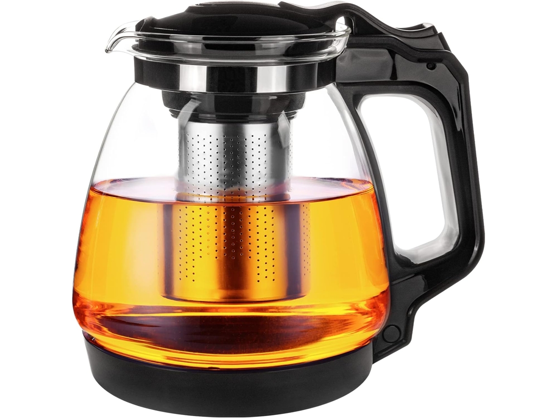 Tetera De Vidrio Con Filtro Incorporado. Resistente Al Calor. Filtro Extraíble De Acero Inoxidable. Filtro Para Té (1700 Ml).