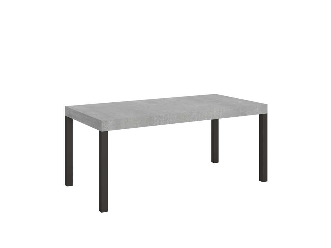 Mesa Extensible para Uso Diario 200/460x90 Cm Patas Hormigón Antracita Itamoby