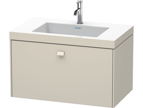 Lavabo para muebles DURAVIT Brioso c-bonded con base mural 80,0x48,0 cm 1 cajón sin rebosadero con banco para grifos 1 agujero para grifos