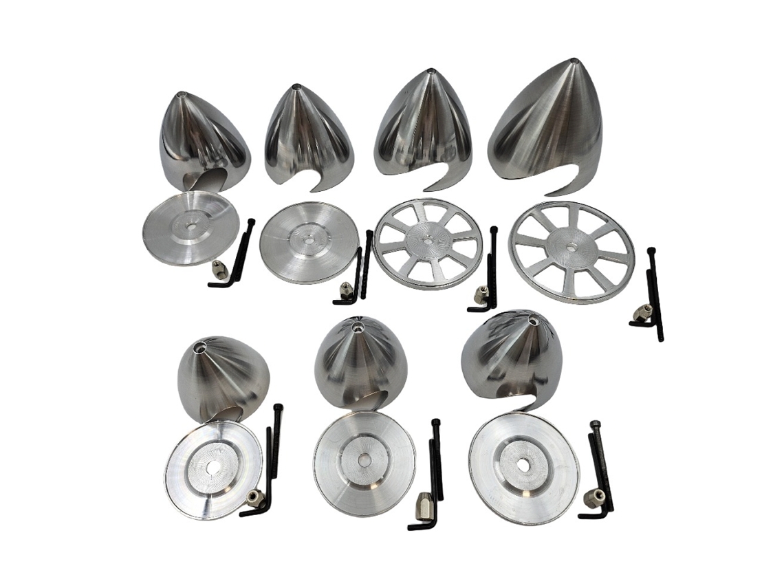Hélice giratoria de aluminio y metal de 76 mm, 82 mm, 89 mm, 95 mm, 102 mm, 114 mm y 127 mm para avión RC con motor de gasolina.