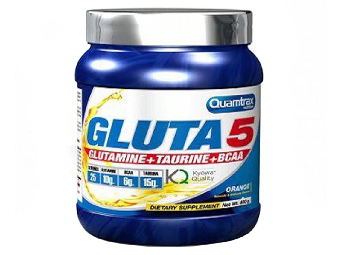 Complemento Alimentar Quamtrax Nutrition Gluta 5 400 Gr Morango E Banana