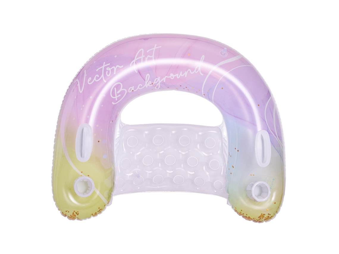 Silla Hinchable Para Piscina Con Portavasos Y Respaldo Juguete Para Fiestas En La Piscina, Color Rosa. Siurn