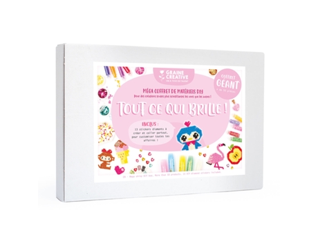 Juego Criativo GRAINE CRÉATIVE Kit de pintura de diamantes con purpurina Make Your Own Everything Sparkly (Edad Mínima Recomendada: 8 años)
