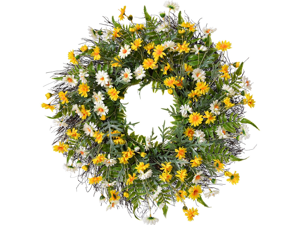 Guirnaldas de margaritas, flores artificiales para decorar puertas de entrada, ventanas y paredes. AQUAFORGE