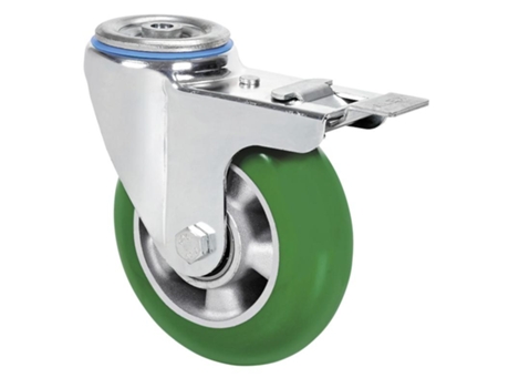 Rueda giratora aguj.m12 fr.20zvfd200-auagb aluminio-poliur.verde bolas balona ALEX