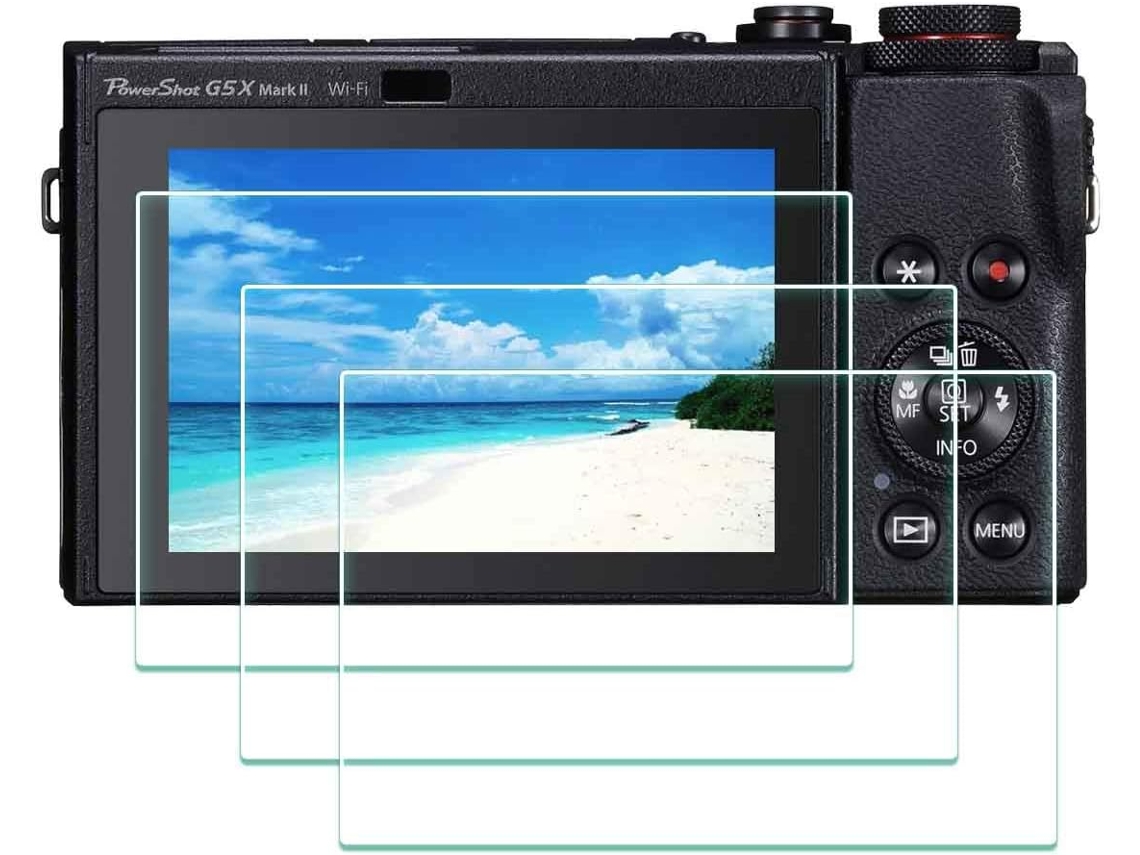 Protector de pantalla para Canon G5x2, película protectora de vidrio templado con transparencia AR para cámaras CUICH (paquete de 3)