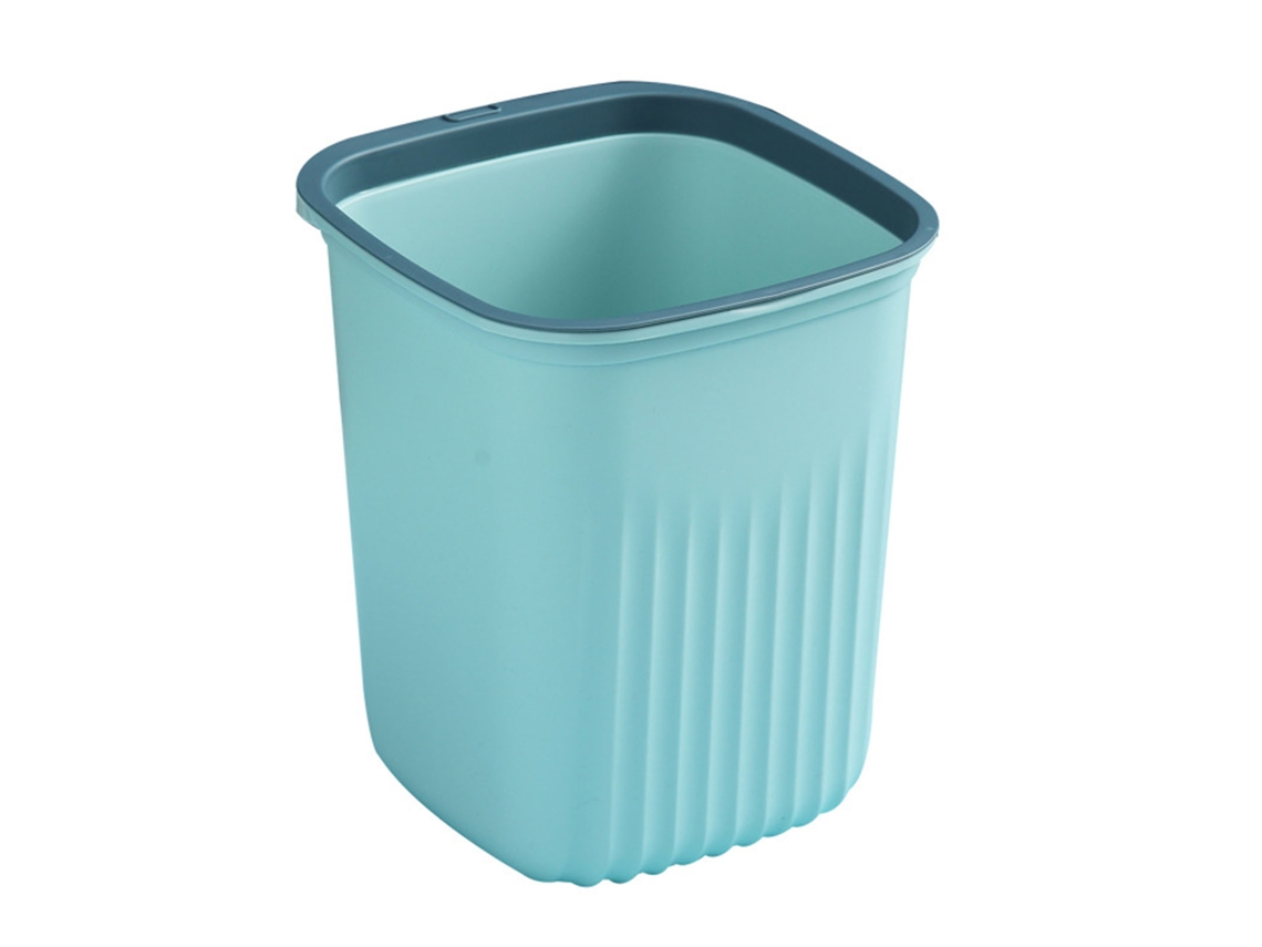 Papelera de plástico Baok-lixeira para cocina, oficina, baño y sala de estar con anillo de retención.
