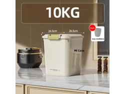 (10 Kg) Contenedor De Arroz, Caja Hermética Para Almacenar Granos Con Hebilla A Prueba De Insectos.