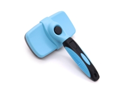 Cepillo para gatos con mango largo, mango antideslizante, peine de acero, accesorio para mascotas