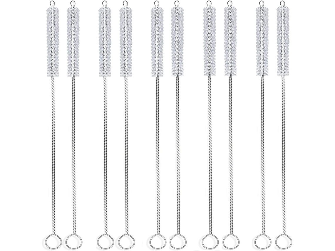 Limpiador de pipas flexible, cepillos resistentes para una limpieza profunda de pajitas, biberones, teteras, teclados, placas base, acero inoxidable y silicona.