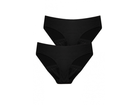 Braguita Menstrual ANAISSA Algodón Mujer (S (34-36) - Negro)