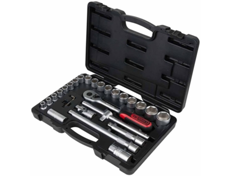 KS Tools Juego de carraca y llaves de vaso de 28 piezas 1/2" 917.0728