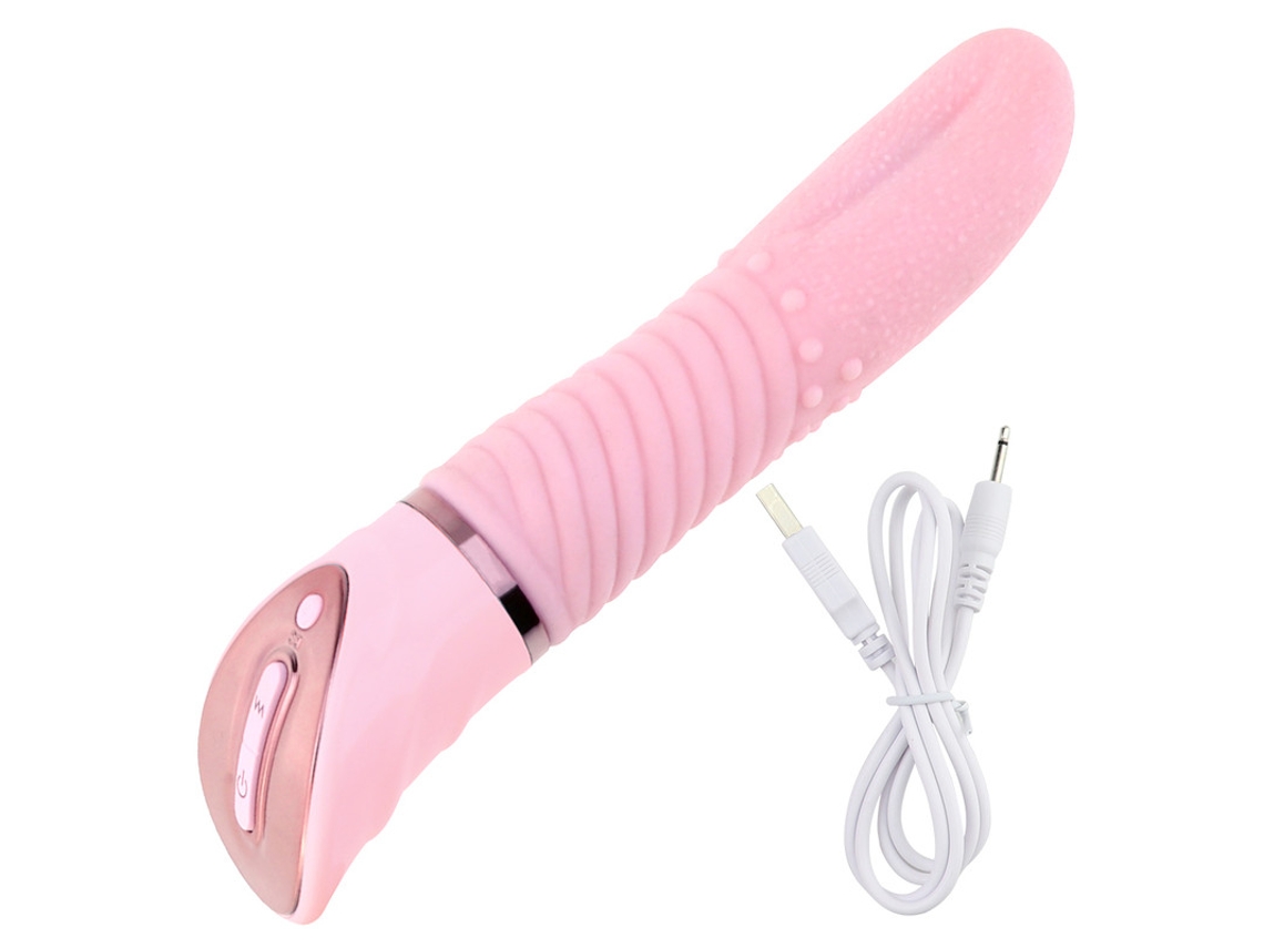 Vibrador de masaje para lamer la lengua con calentamiento de 10 frecuencias para mujeres (rosa) YIZHOOD