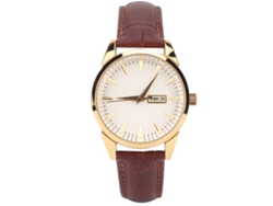 Reloj Unisex De Cuarzo, Resistente Al Agua, De Cuero, A La Moda, Para Mujeres Y Hombres.
