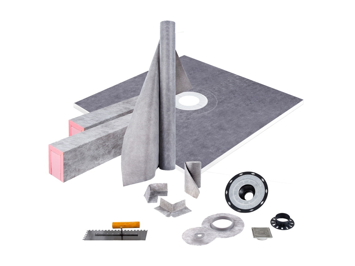 Kit de ducha SUCCEBUY de 48 x 48 pulgadas con desagüe central ABS, impermeable