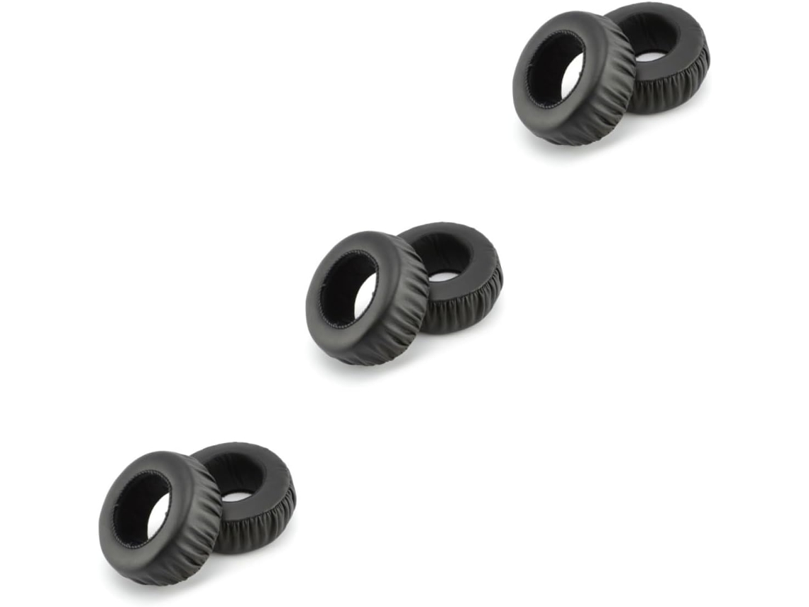 Almohadillas De Repuesto Para Auriculares De 3 Piezas Para Cascos Mdr, Par De Almohadillas De Espuma De Poliuretano Negro Para Mayor Comodidad.