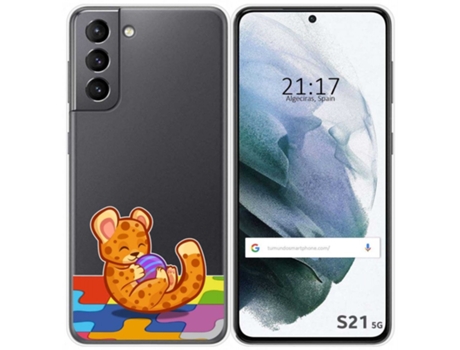 Carcasa Samsung Galaxy S21 5G TUMUNDOSMARTPHONE Dibujos Transparente Multicolor
