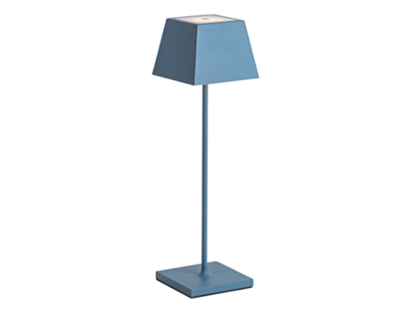 Lámpara de mesa LED Siesta azul IP54 portátil y recargable ROSSINI ILLUMINAZIONE