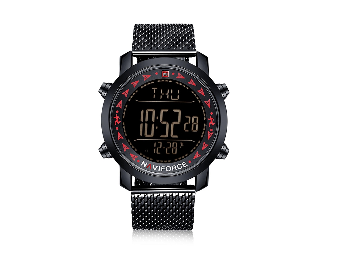 Reloj Electrónico De Cuarzo Para Hombre, De Acero, Resistente Al Agua Hasta 3 Atm, A La Moda.