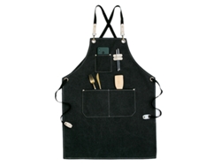 Delantal Con Bolsillo Correas Desmontables Algodón Impermeable Lona Cómodo Para Restaurante