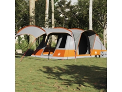 Tienda de campaña tipo túnel impermeable para 5 personas, gris/naranja