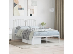 Estructura Cama Sin Colchón Con Cabecero Metal Blanco 120x190cm