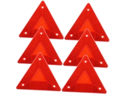 Conjunto De 6 Placas De Segurança Triangulares De Plástico Vermelho Para Caminhões E