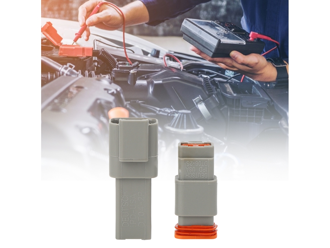 2026as-kit Conectores automáticos impermeables de 4 pines para cableado eléctrico DT04-2P/DT04-2S