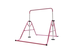 Barra de gimnasia, altura ajustable, acero resistente, diseño plegable, rosa OEM