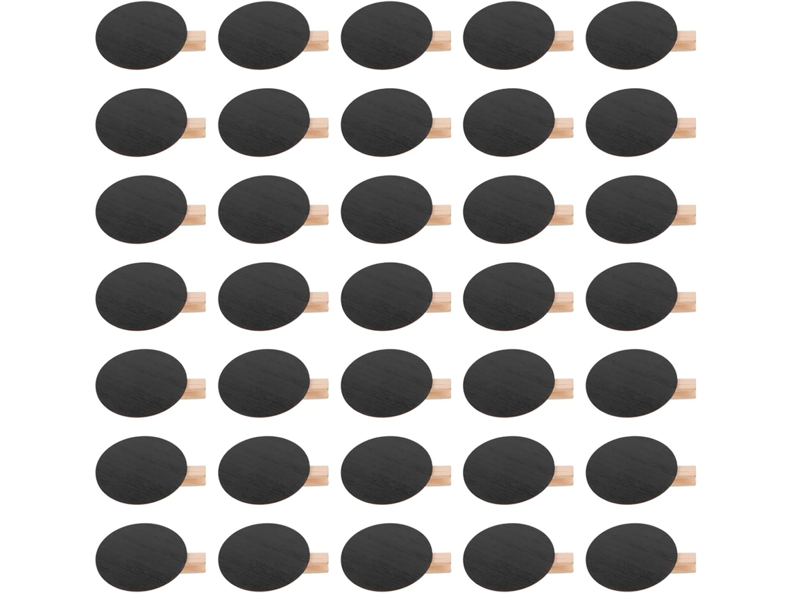 Juego De 50 Mini Portapapeles Redondos De Madera