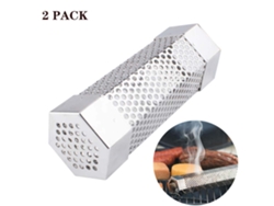 XYVONA Hexagon Design Pellet Fumante Tubo, Portátil Uso De Aço Inoxidável Churrasco, Todas As Grades Compatibilidade Fumegantes Fumantes A Frio 6 , Vários P