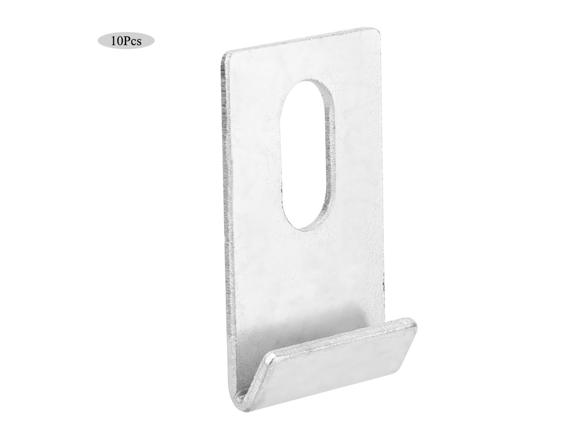 Abrazaderas de base de invernadero de metal plateado (kit de fijación de 10 piezas)
