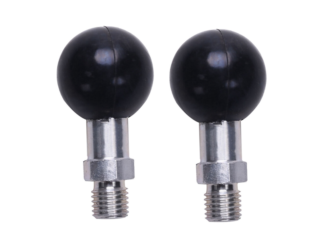 2 soportes de montaje con base de 1 pulgada y rosca macho M10 x 1.25 para motocicletas