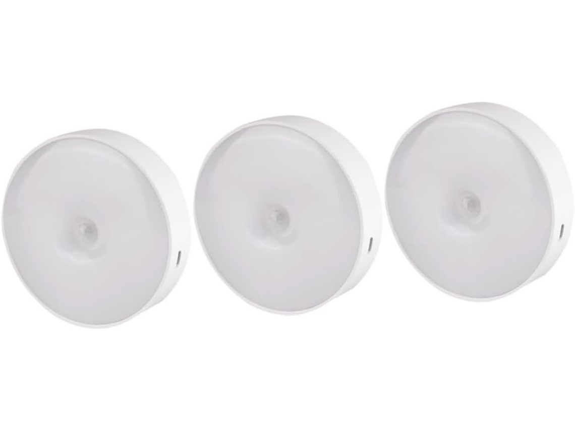 Juego De 3 Luces Nocturnas Led Cálidas Para Dormitorio