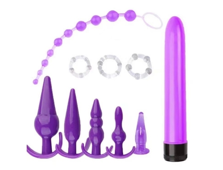 Plug Anal PETHUEL Starter Kit 10 piezas XYX-H8-0426-3 Púrpura