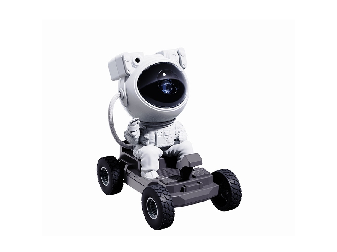 Lámpara de proyección de galaxia de astronauta, proyección de nebulosa de 360°, con control remoto y temporizador Ikikso (blanca)