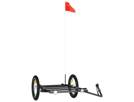 Remolque VIDA XL para bicicleta hierro negro (126x63x34 cm)