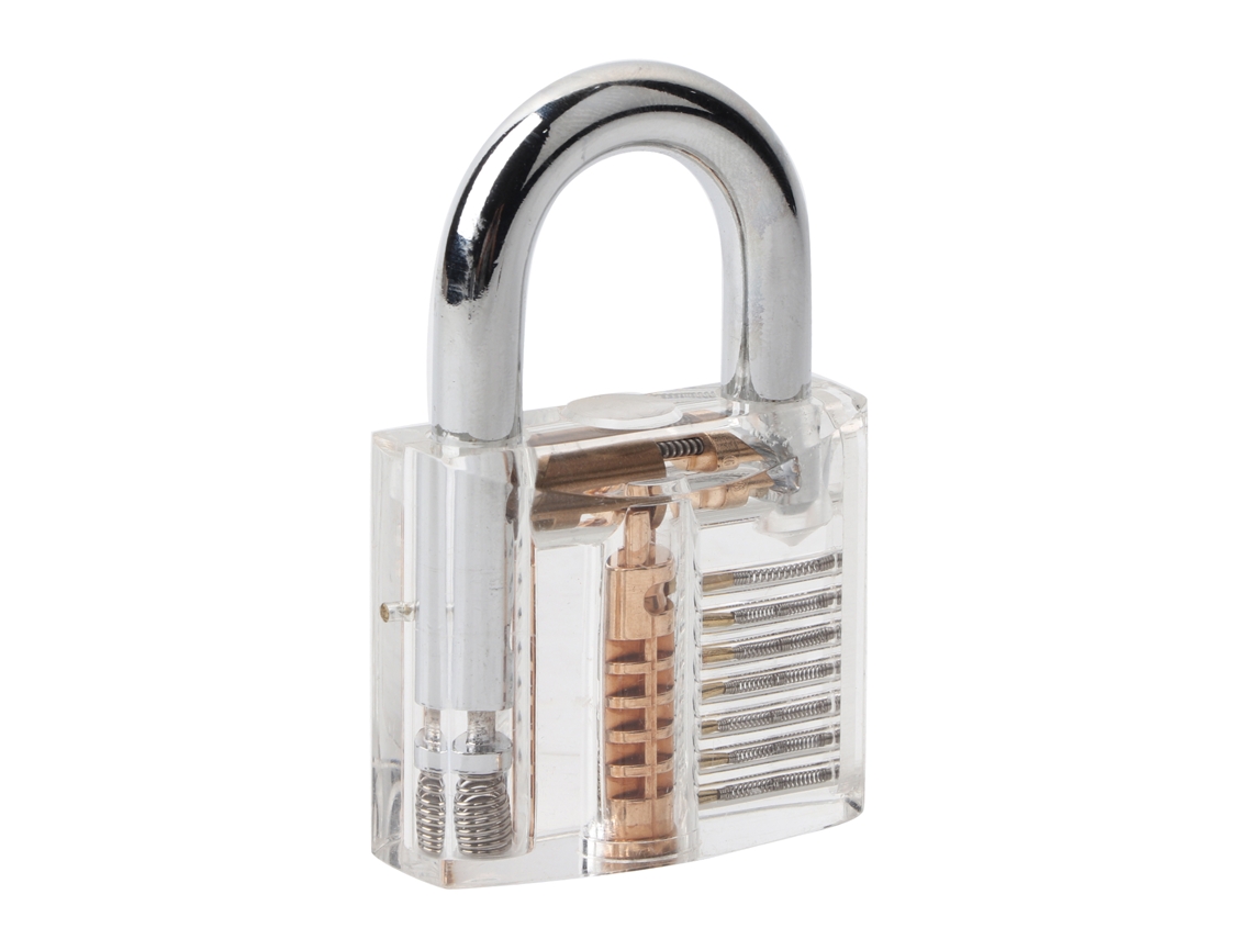 Juego De Candado Transparente Con Llave Y Herramientas Para Practicar Su Apertura.