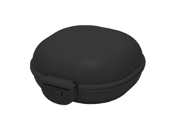 Jabonera portátil impermeable con tapa de hebilla de PP, ideal para viajes, hogar, hotel, dormitorio, color negro.