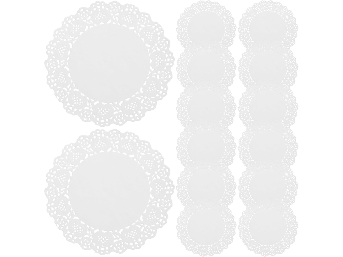 200 Manteles Individuales Desechables De Papel Con Encaje. Elegante Decoración Para Bodas.