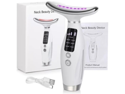 Dispositivo De Belleza Para Cuello Blanco 7 Modos Led Vibración Y Calor Rejuvenecimiento Y Firmeza